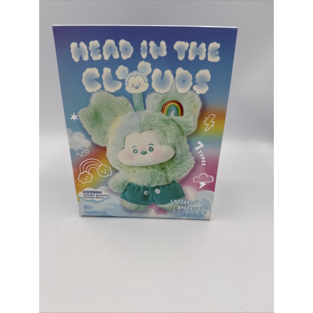 Mickey Head in the Clouds Series Vinyl Plush Pendant Confirmed Sunset Glow